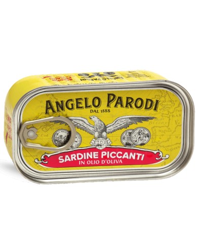 ANGELO PARODI SCHARFE PORTUGIESISCHE SARDINEN IN OLIVENÖL GR.120