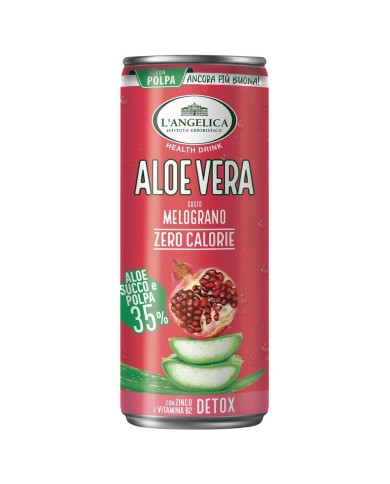 L'ANGELICA DRYCK ALOE VERA GRANATÄPPLESMAK BURK KALORIEFRIA 240 ML X 12 BITAR