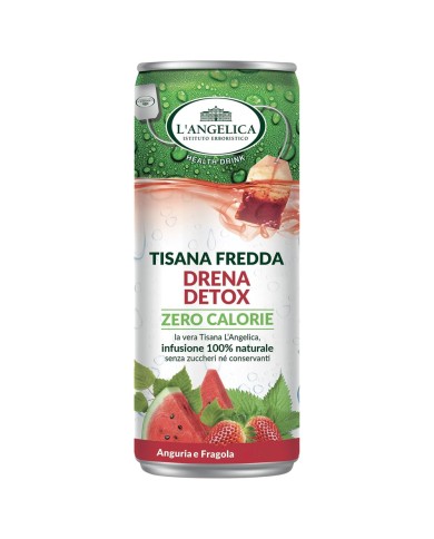 L'ANGELICA COLD HERBAL TEA WATERMELON AND STRAWBERRY TIN ML.240 X 12 PIECES