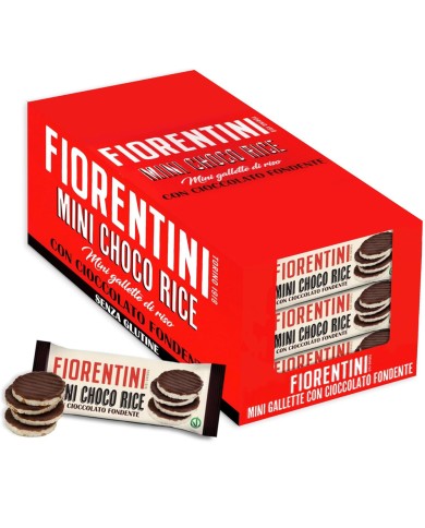 FIORENTINI MINI RICE CAKES WITH DARK CHOCOLATE GR.16 X 24 PIECES