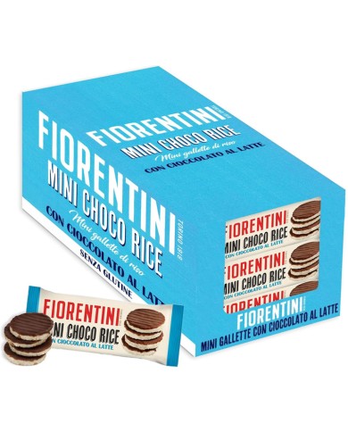 MINI GALETTES DE RIZ FIORENTINI AU CHOCOLAT AU LAIT GR.16 X 24 PIÈCES