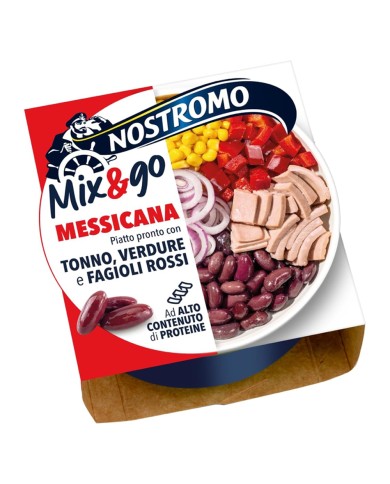 NOSTROMO MIX&GO MEXICAANSE TONIJN, GROENTEN EN RODE BONEN GR.190