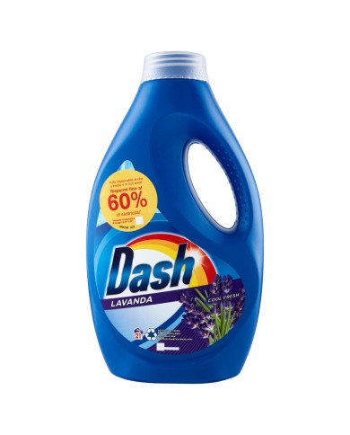 DETERGENTE LÍQUIDO PARA LAVADORAS DASH LAVANDA 21 LAVADOS ML.1050