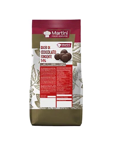MARTINI FOOD SERVICE DISCOS DE CHOCOLATE NEGRO 54% 1 KG