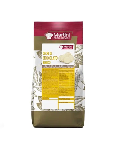 Discos de chocolate blanco Master Martini 1 kg