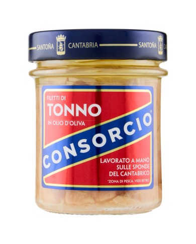 FILETES DE ATÚN CONSORCIO EN ACEITE DE OLIVA 180 GR