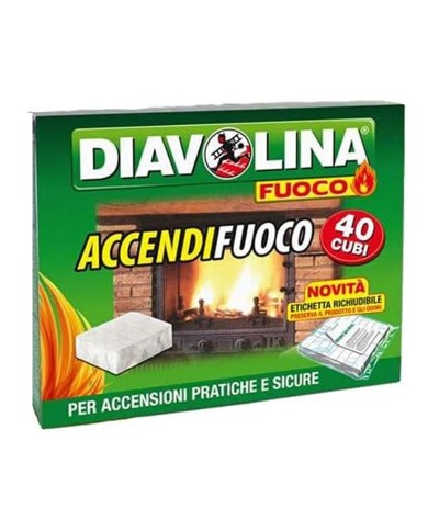 ENCENDEDOR DIAVOLINA EN CUBOS X 40 PIEZAS
