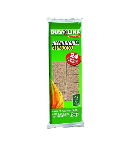 DIAVOLINA ENCENDEDOR ECOLÓGICO EN 24 TABLETAS