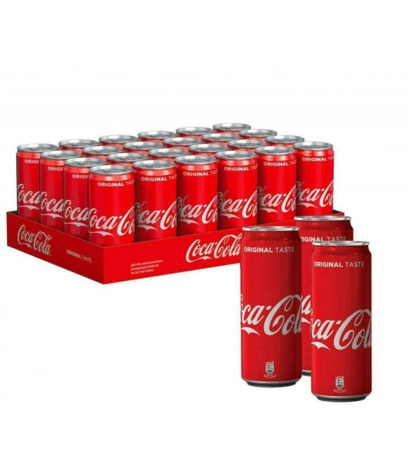 COCA-COLA Canette Slim de boisson gazeuse pétillante de 33 cl