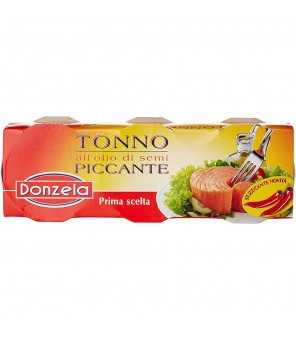 DONZELA TONNO PICCANTE IN OLIO DI SEMI GR 80 X 3 PEZZI